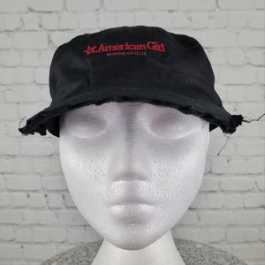 AMERICAN GIRL | pleat ruffle trim youth hat
